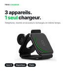 Trio Charge, station de charge sans fil 3 en 1 pliable et magnétique